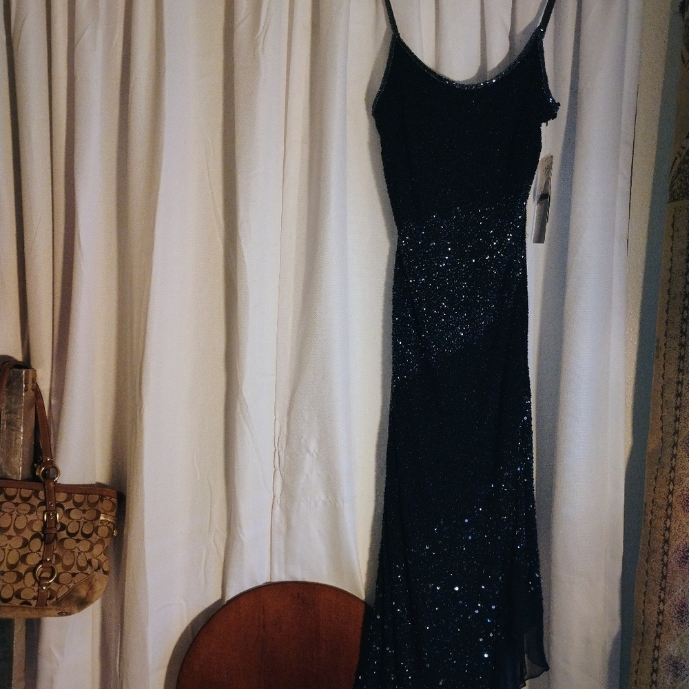 Elegant Black Sequin Dress